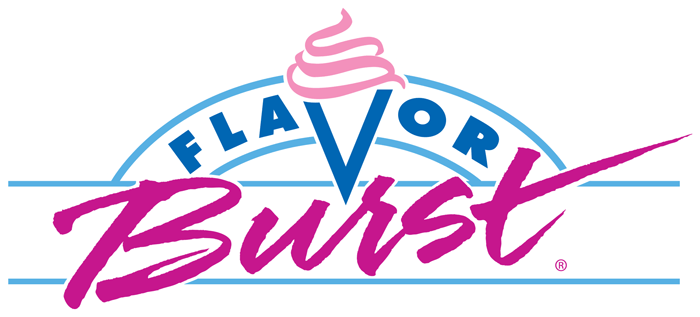 Flavor Burst Soft Serve ice cream logo.