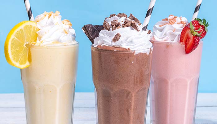 Three Fire n Ice premium milkshakes served in Murrysville, PA.